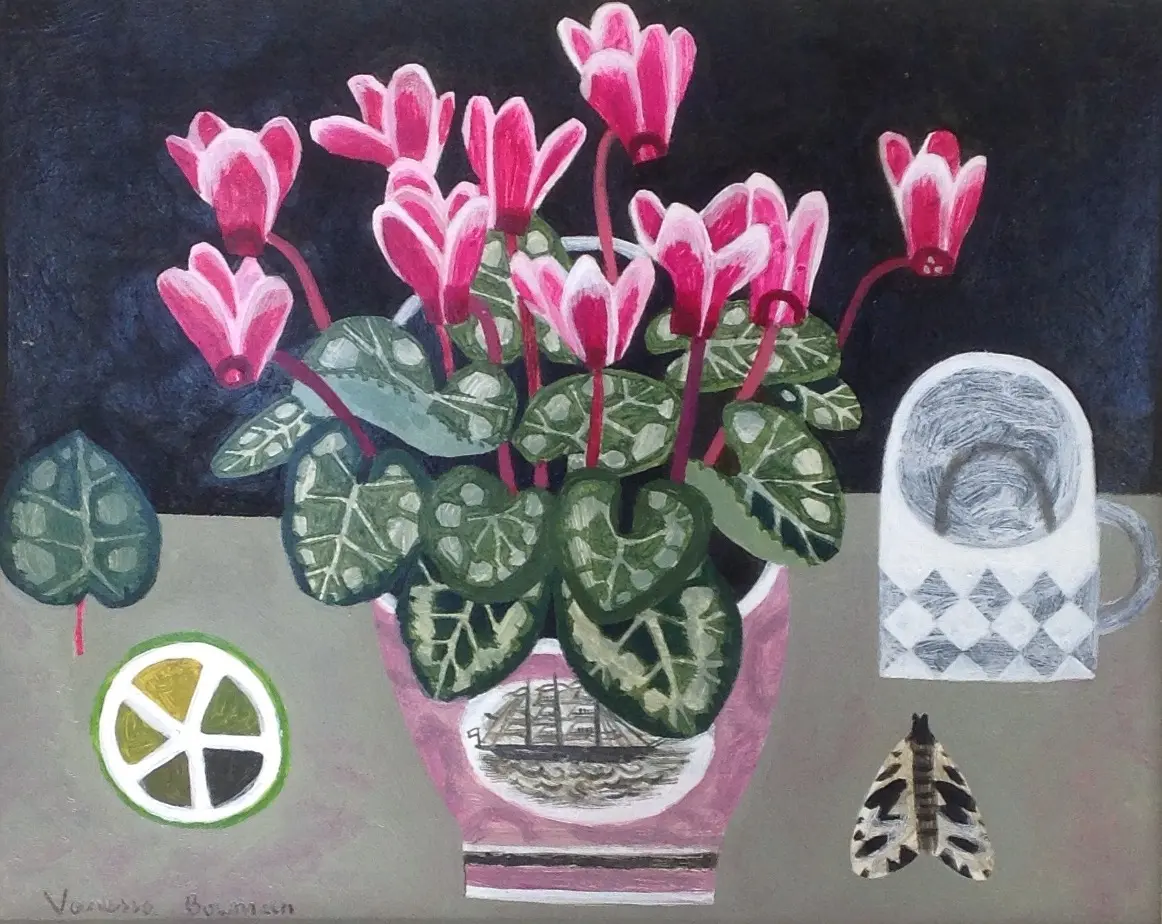 Vanessa Bowman - cyclamen and moth